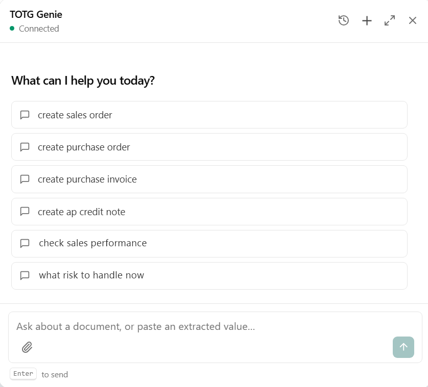 TOTG Genie chat
